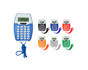 Calculadora Colgante de Bolsillo – Plástica, Compacta y Práctica