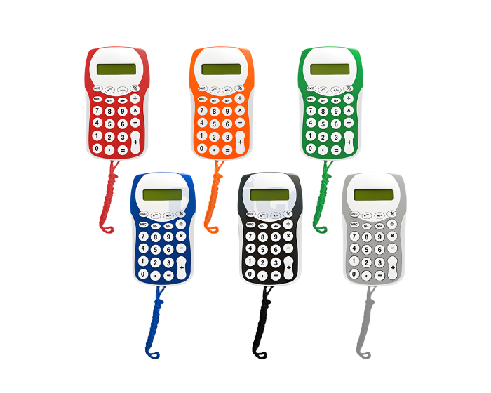 Calculadora Colgante de Bolsillo – Compacta, Práctica y Disponible en Múltiples Colores