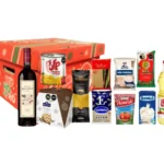 Canasta Navideña con Panetón Chocotón Blanca Flor – Caja Archivera Roja