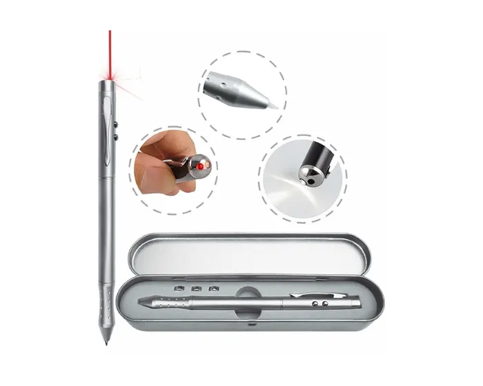 Lapicero Láser 4 en 1 con Estuche Metálico