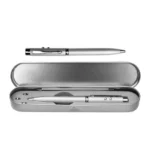 Lapicero Láser Metálico 3 Funciones con Estuche | Luz Roja + Linterna LED + Tinta Negra