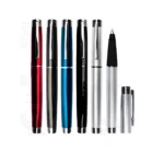 Lapicero Metálico Mate con Tapa y Goma Antideslizante | Tinta Negra