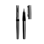 Lapicero Metálico con Tapa y Goma Antideslizante | Tinta Negra