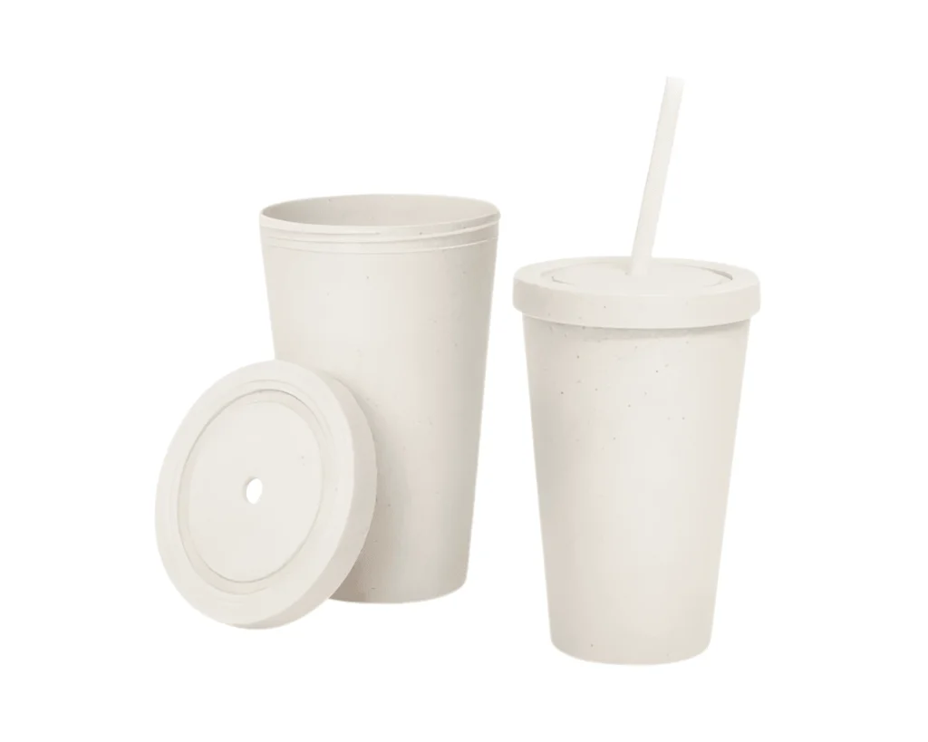 Taza de Plástico con Fibra de Trigo y Caña – Capacidad 500 ml