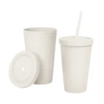Taza de Plástico con Fibra de Trigo y Caña – Capacidad 500 ml