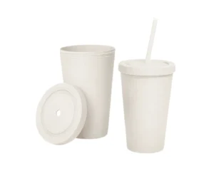 Taza de Plástico con Fibra de Trigo y Caña – Capacidad 500 ml