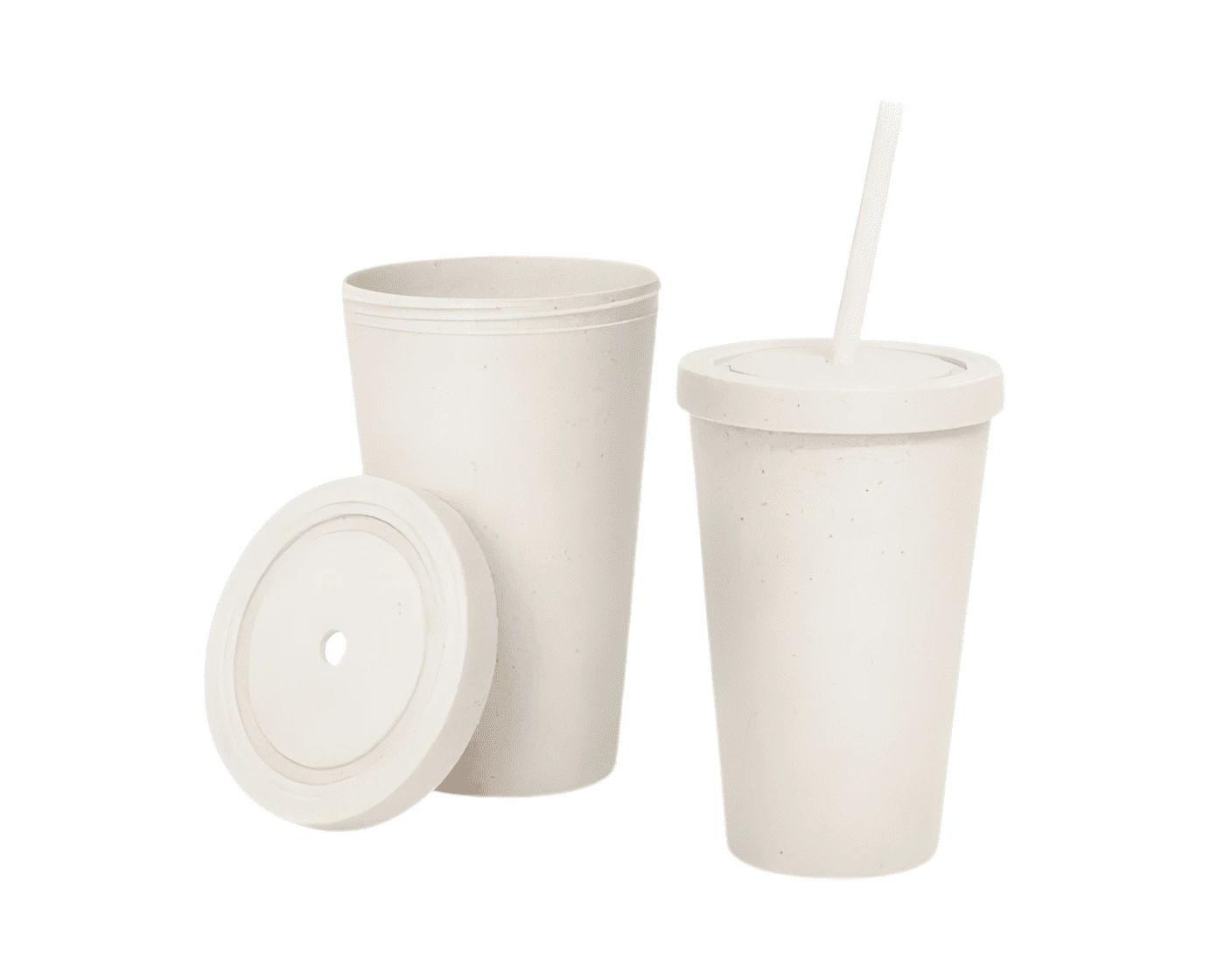 Taza de Plástico con Fibra de Trigo y Caña – Capacidad 500 ml