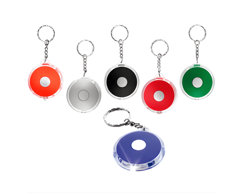 Llaveros redondos con linterna
