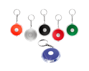 Llaveros redondos con linterna