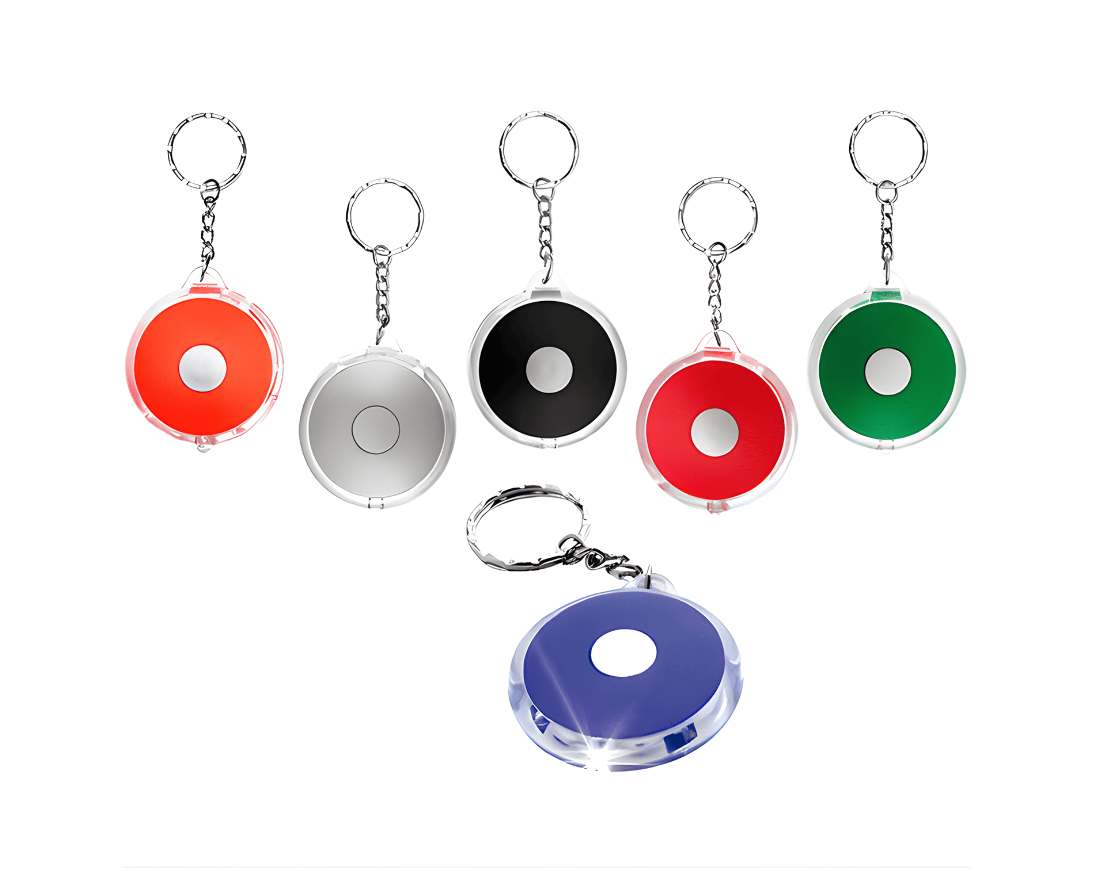 Llaveros redondos con linterna